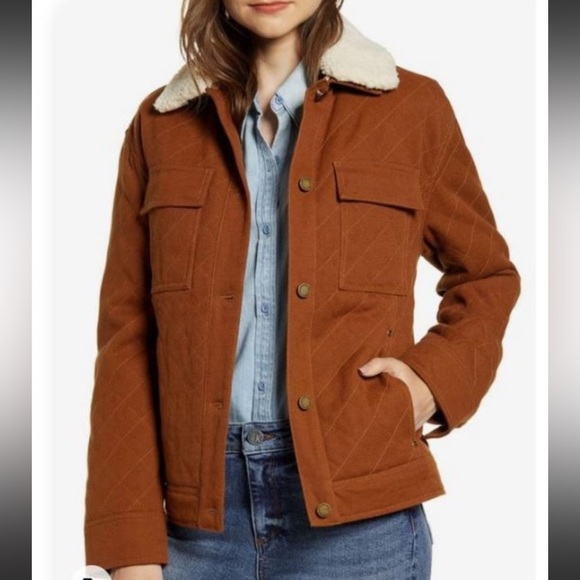 Pendleton Jackets & Blazers - Pendleton Sidney Barn Quilted Coat with Faux Shearling Collar